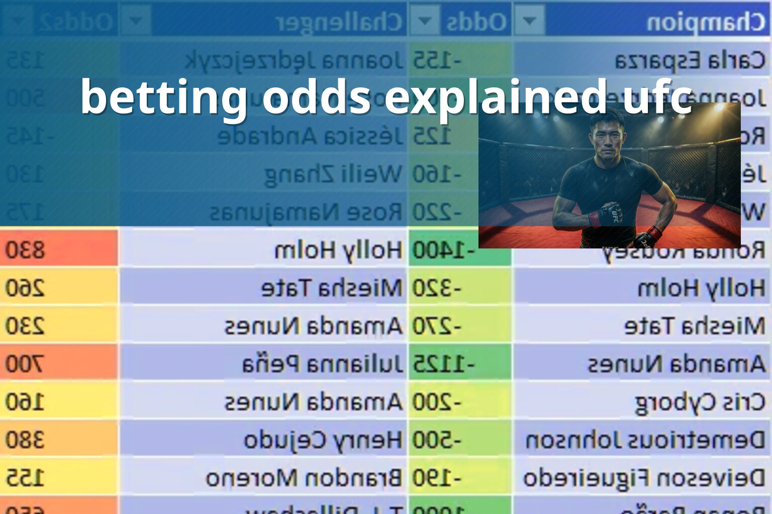 betting odds explained ufc - การพนัน