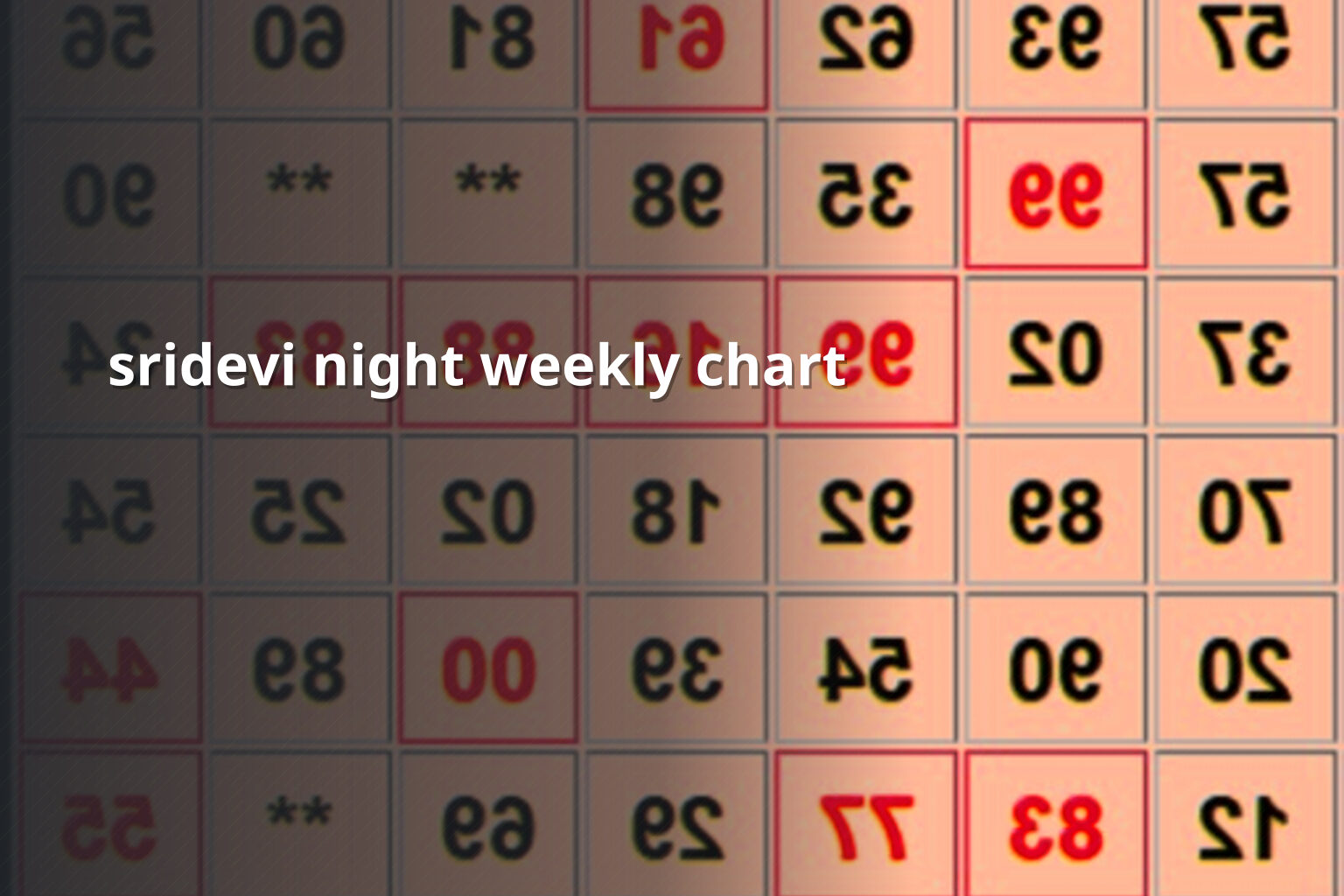 sridevi night weekly chart - matka_satta
