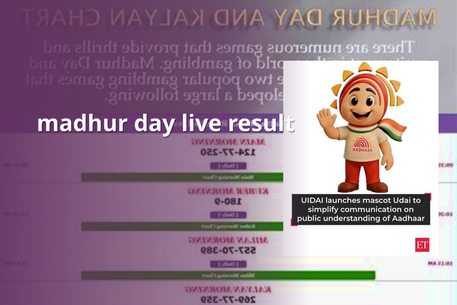 madhur day live result - slots