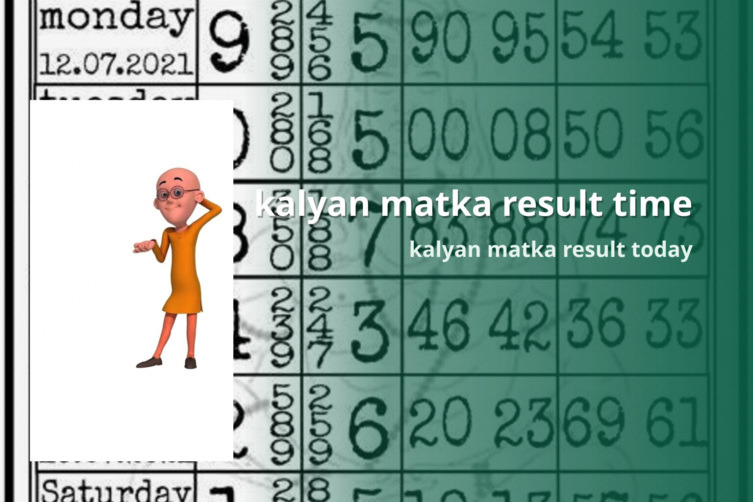 kalyan matka result time kalyan matka result today