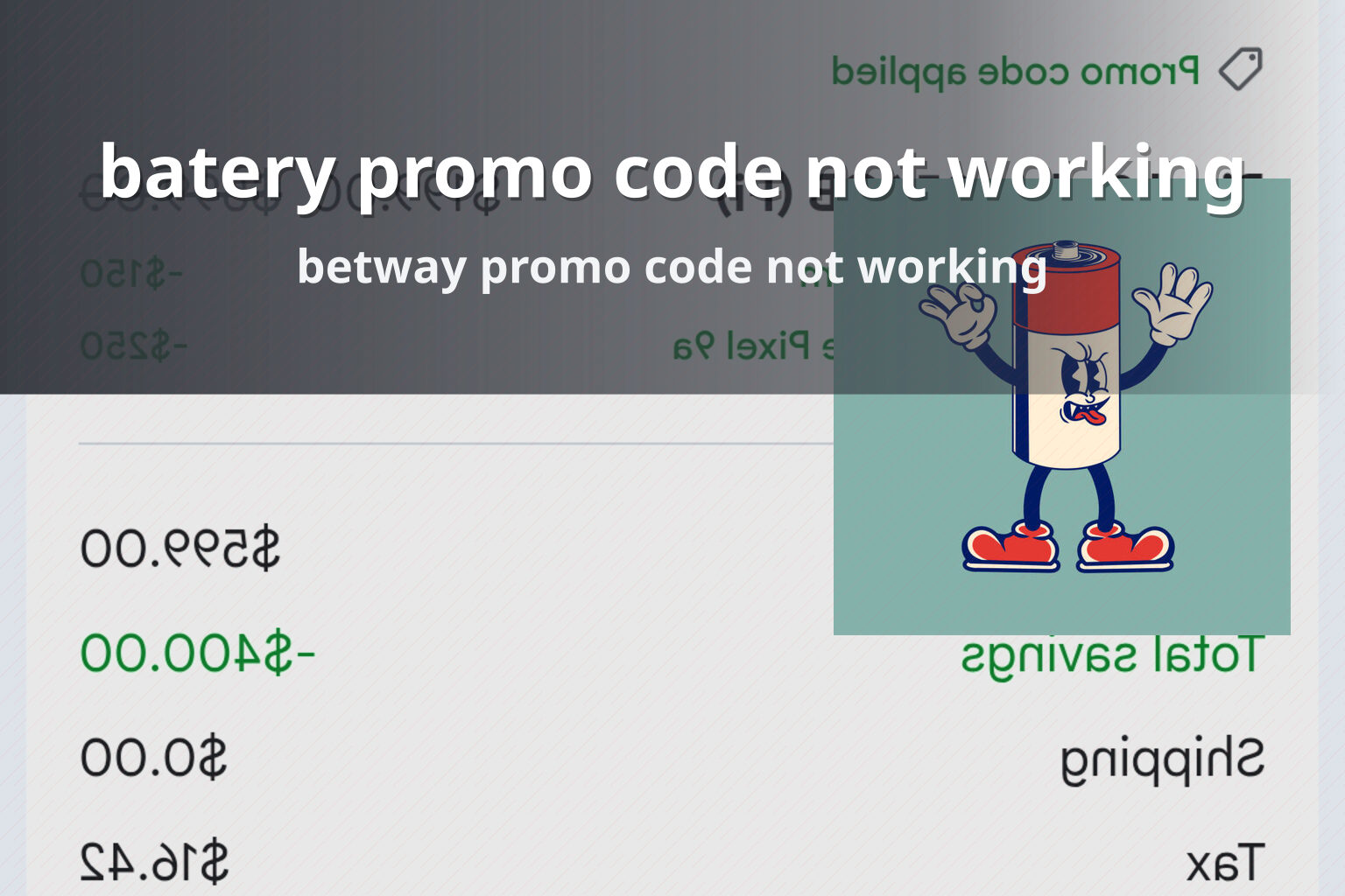 batery promo code not working - gaming_brand