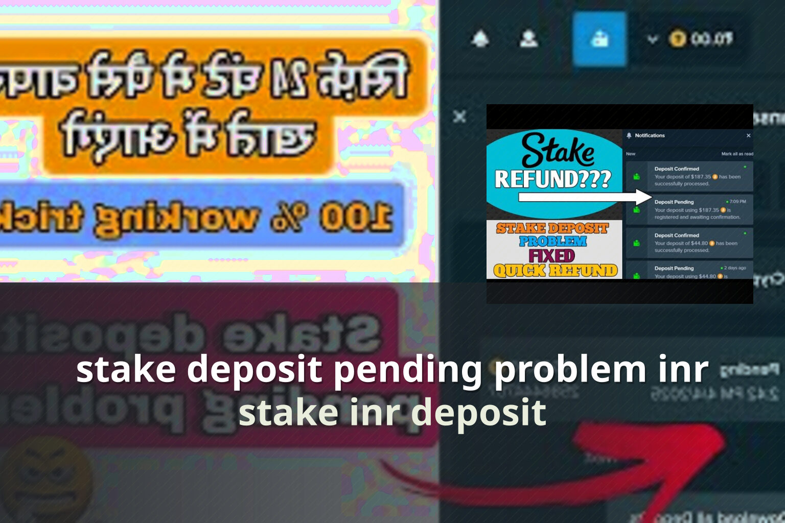 stake deposit pending problem inr - online gaming transaction support
