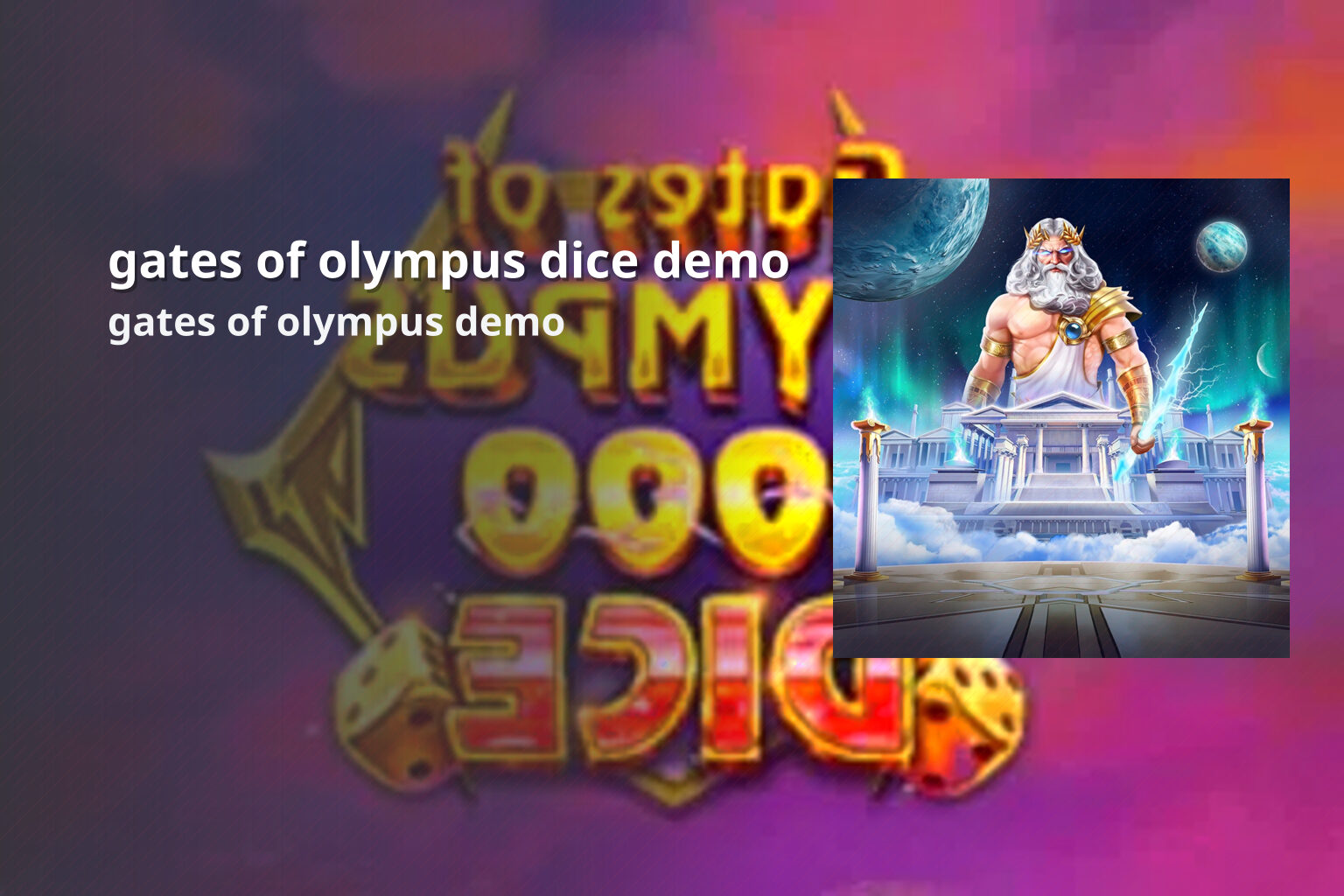 gates of olympus dice demo gates of olympus demo