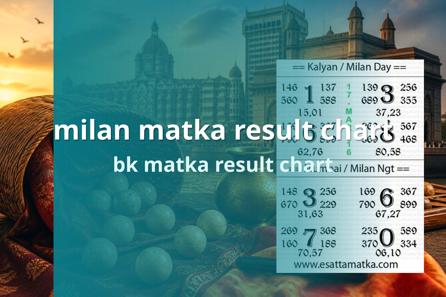 milan matka result chart bk matka result chart