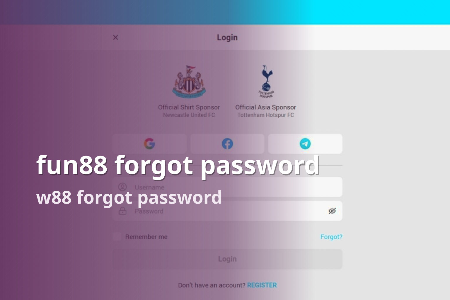 fun88 forgot password w88 forgot password