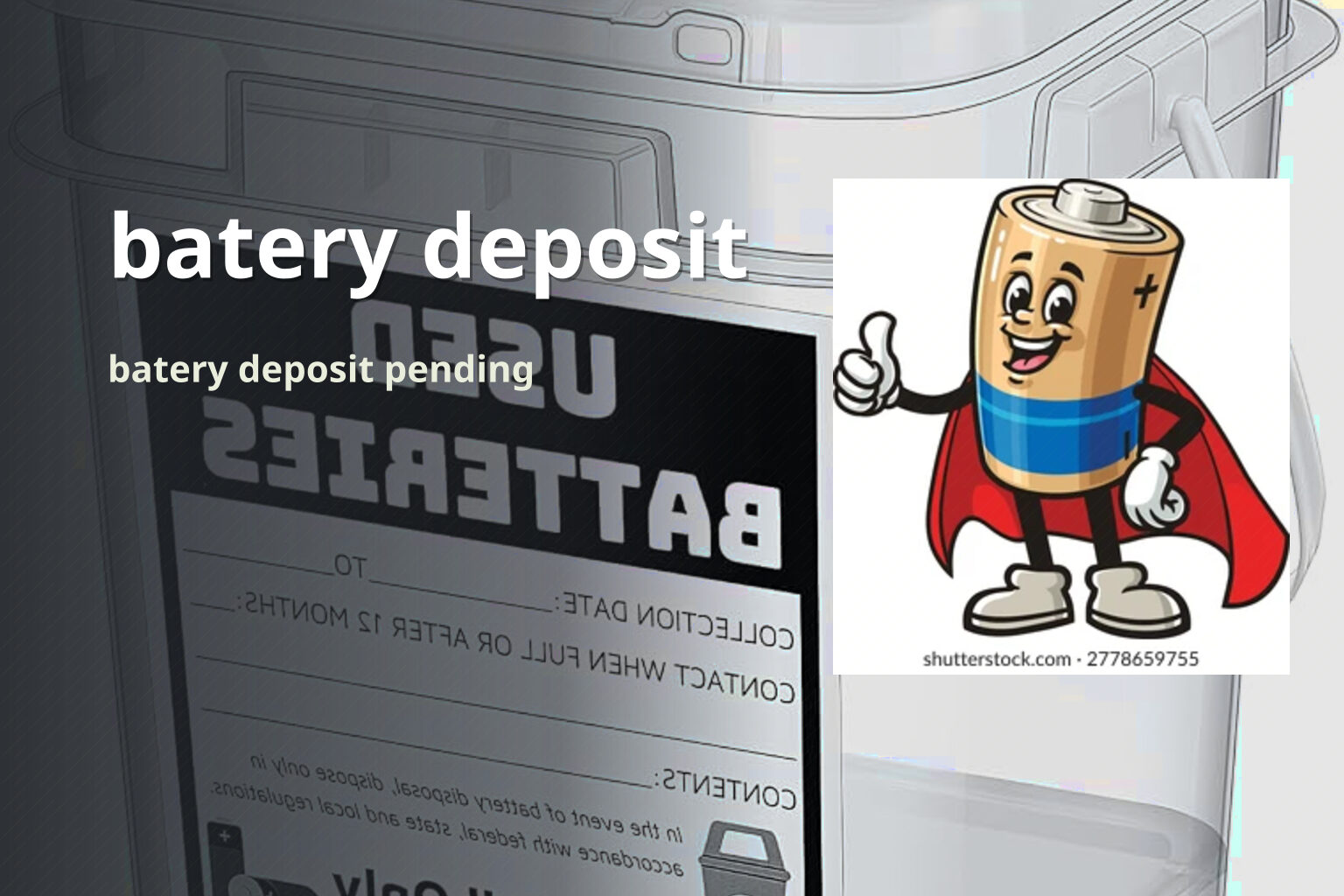 batery deposit batery deposit pending