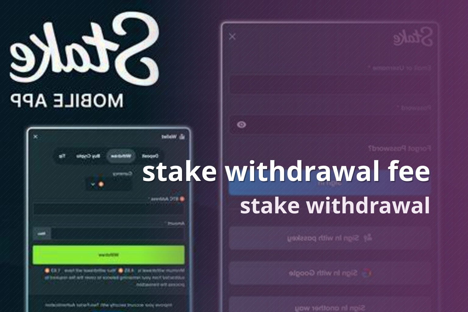 stake withdrawal fee - gaming_brand
