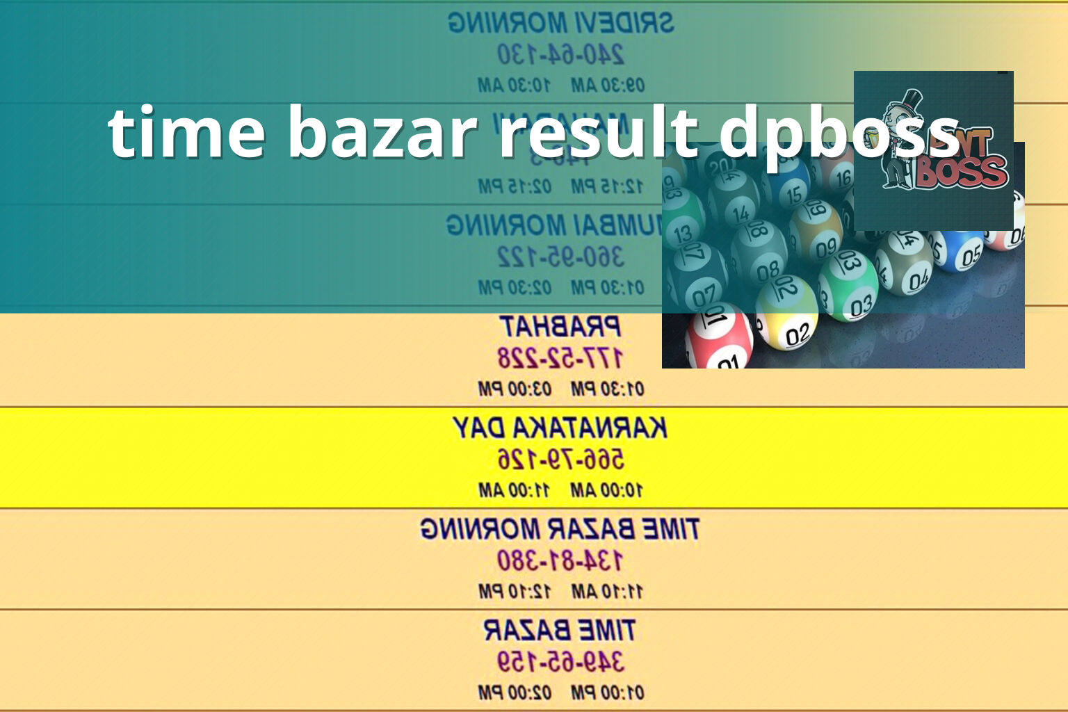 time bazar result dpboss - matka_satta