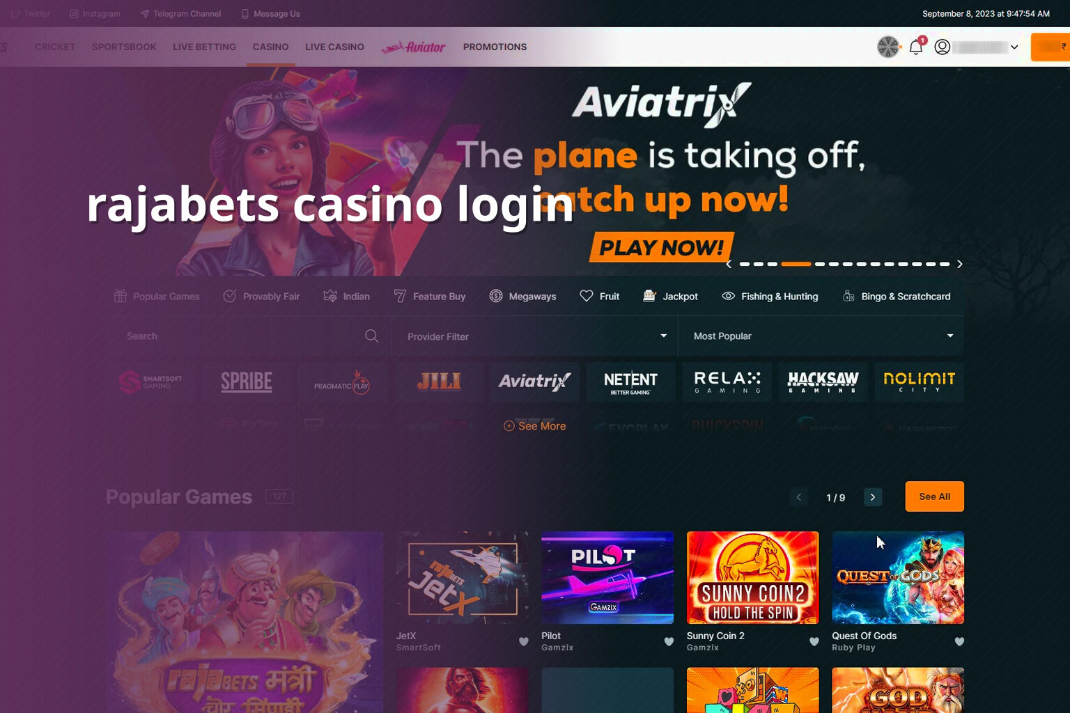 rajabets casino login - gaming_brand