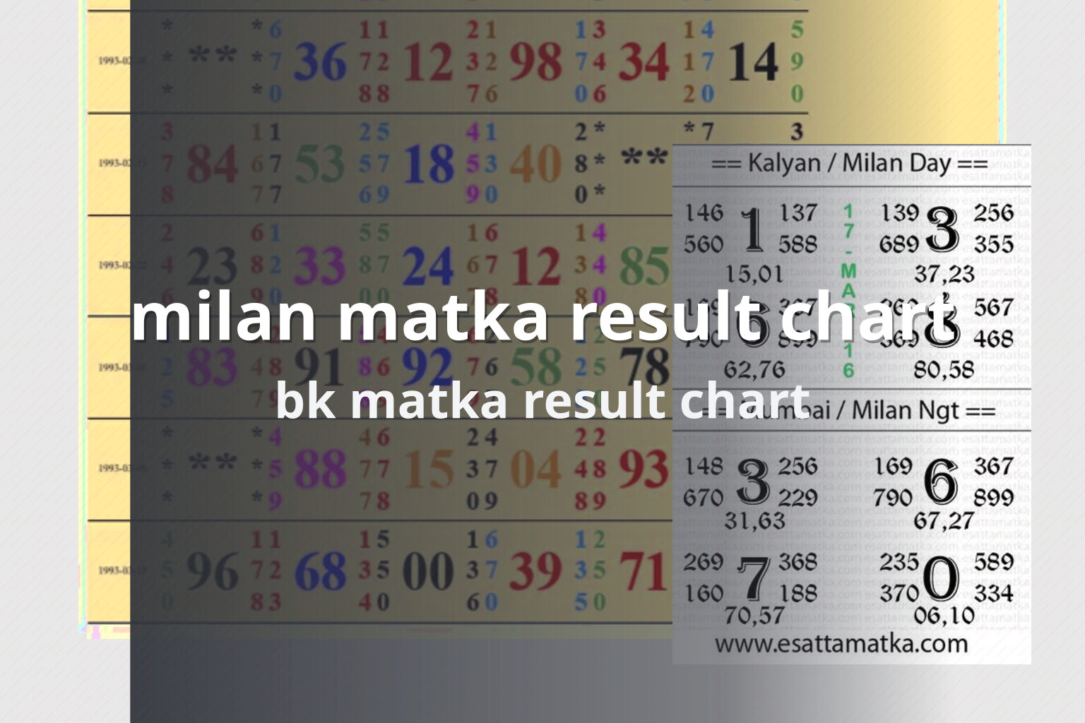 milan matka result chart bk matka result chart